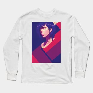 beautiful girl digital art - DESIGN Long Sleeve T-Shirt